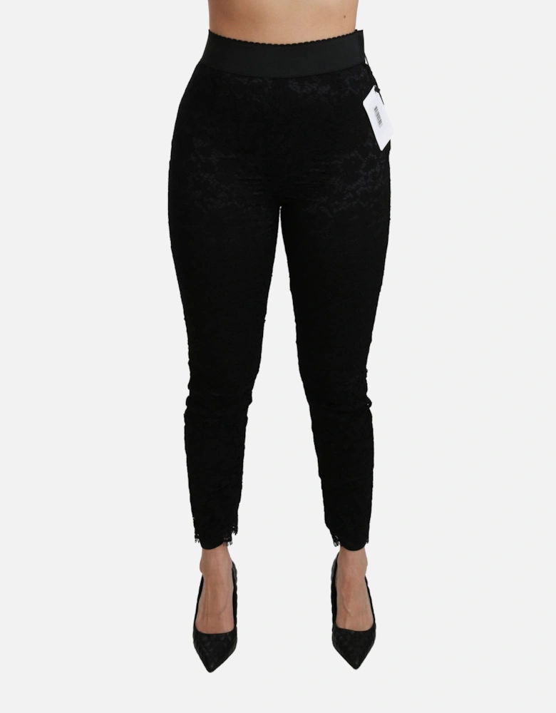 Lace Trousers Fitted Style Women - Black Jeans