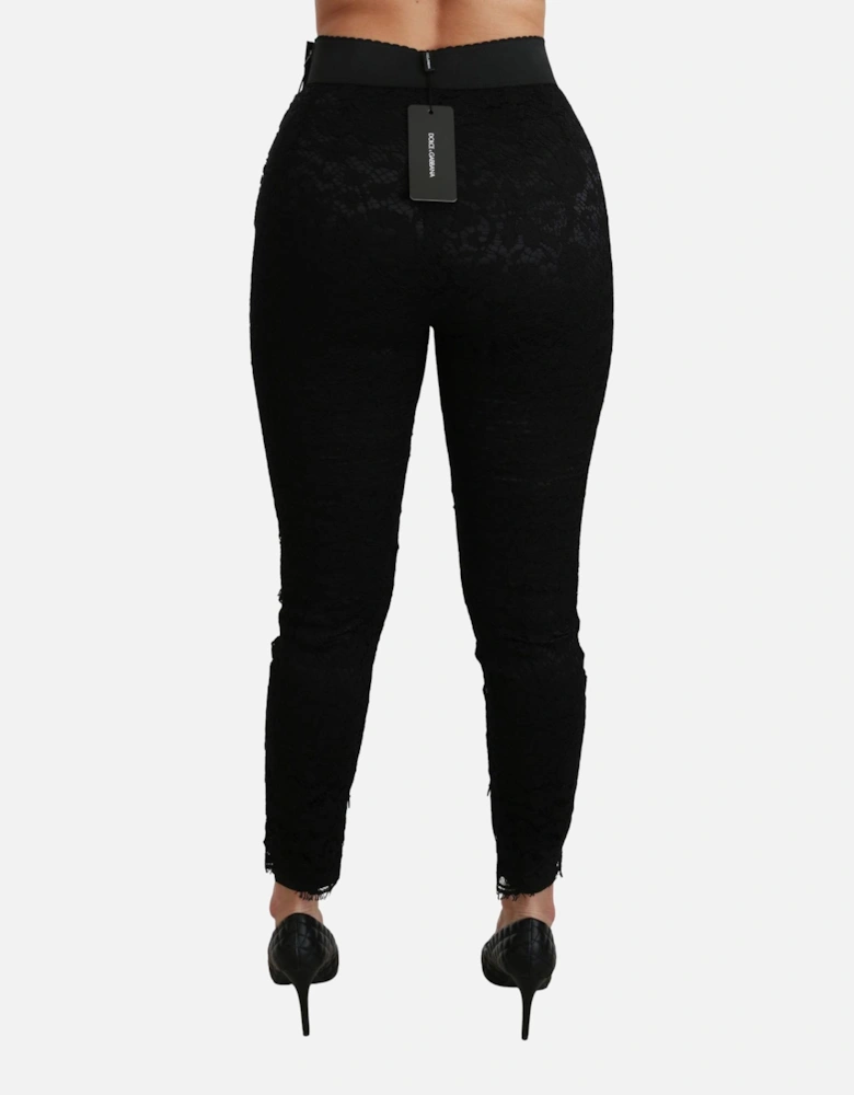 Lace Trousers Fitted Style Women - Black Jeans