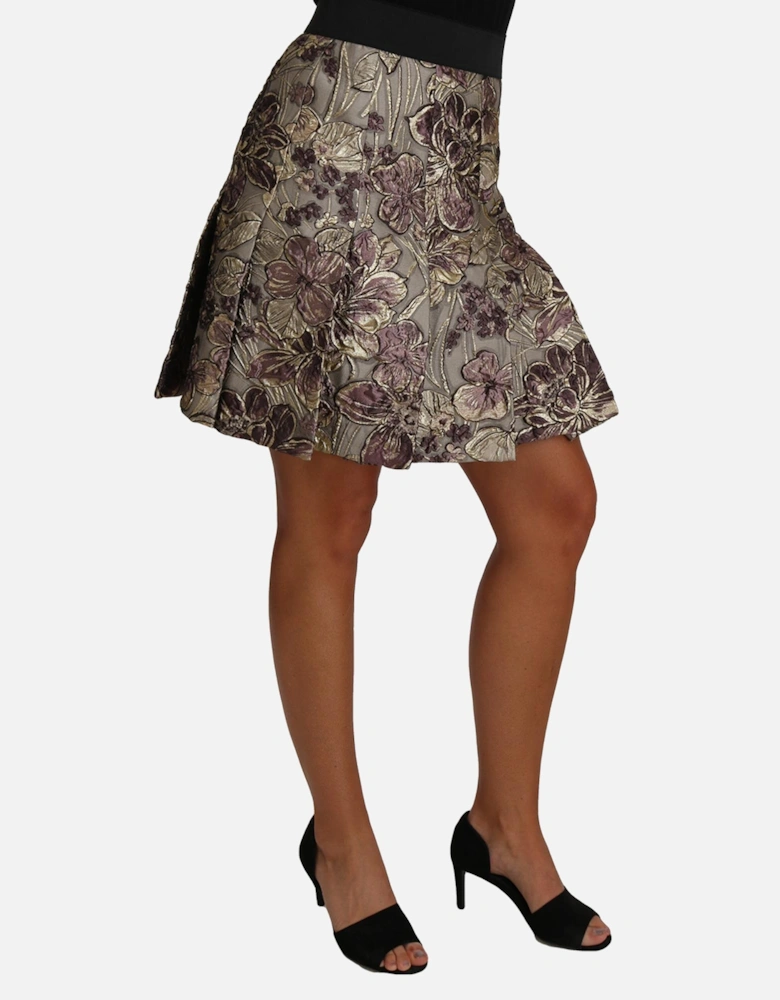 Dolce Gabbana Floral Brocade Mini Skirt Women - Multicolor