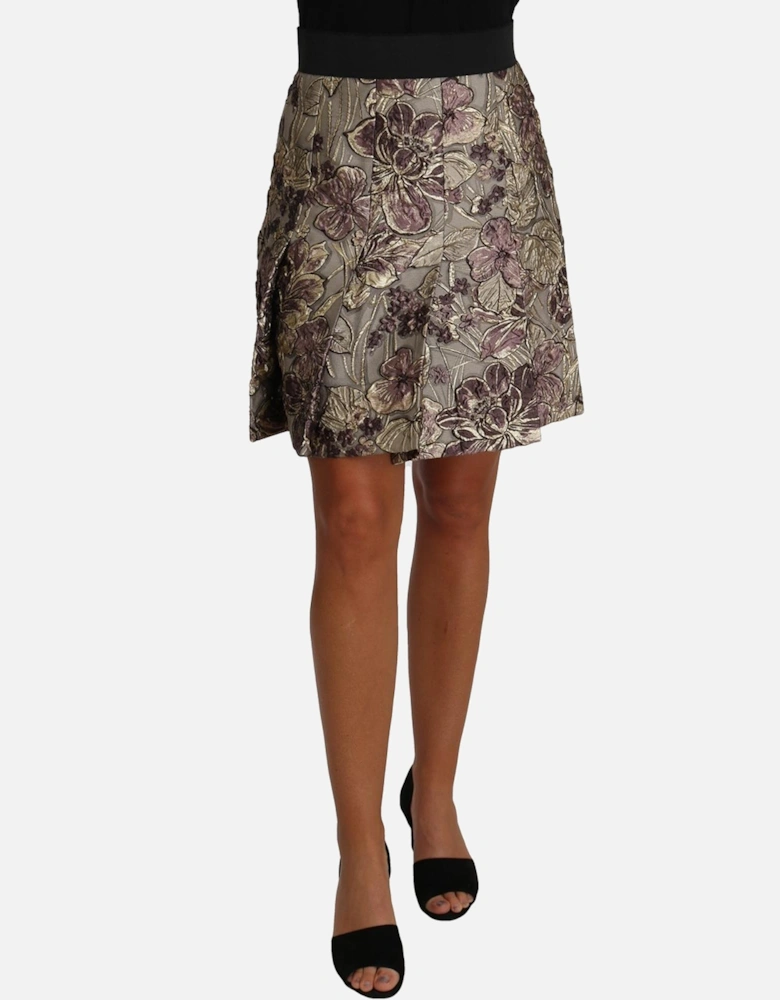 Dolce Gabbana Floral Brocade Mini Skirt Women - Multicolor