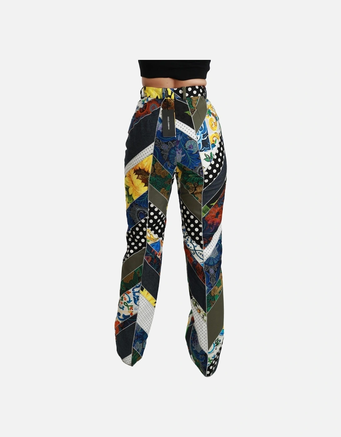 Dolce Gabbana Sunflower Patchwork Trousers Women - Multicolor Jeans