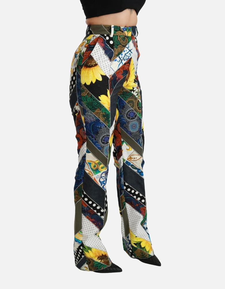 Dolce Gabbana Sunflower Patchwork Trousers Women - Multicolor Jeans