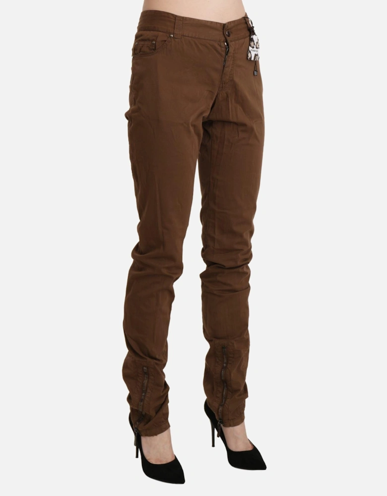 PAN71138 Brown Pants Women Jeans