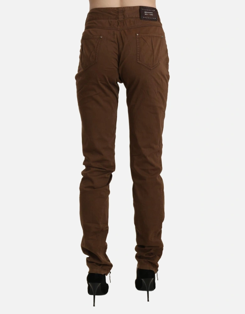 PAN71138 Brown Pants Women Jeans