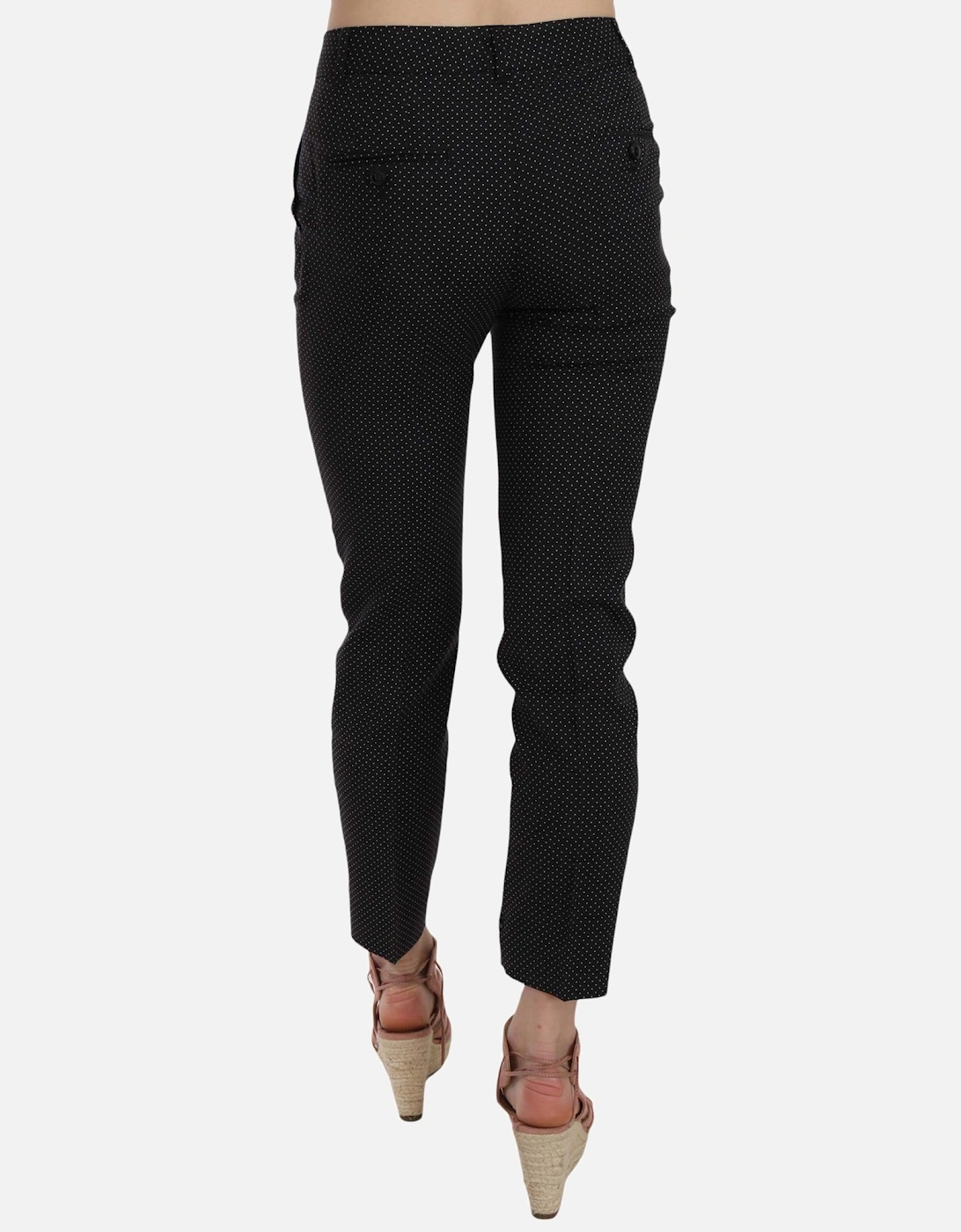 Dolce Gabbana PAN70012 Polka Dot Trousers Women - Black Jeans