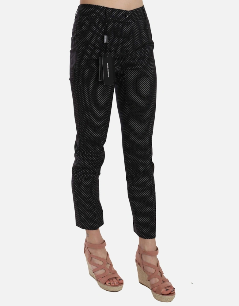 Dolce Gabbana PAN70012 Polka Dot Trousers Women - Black Jeans