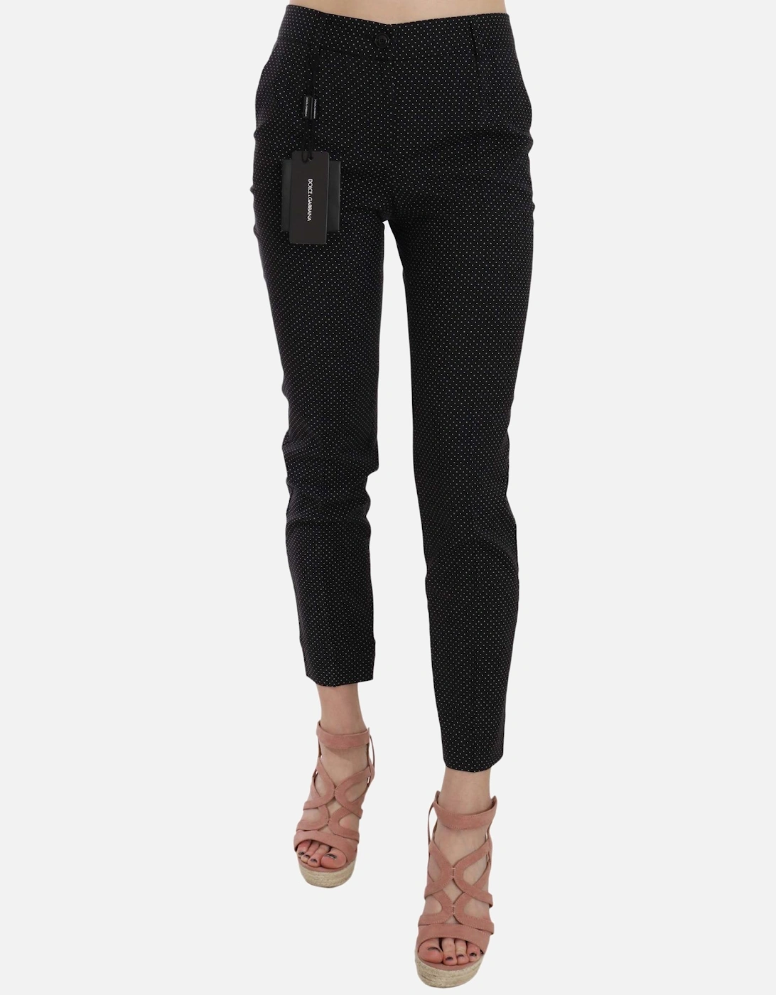 Dolce Gabbana PAN70012 Polka Dot Trousers Women - Black Jeans, 5 of 4