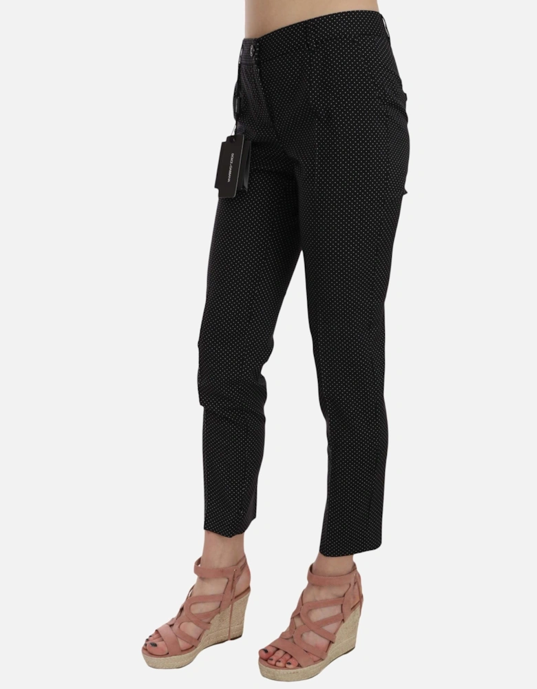 Dolce Gabbana PAN70012 Polka Dot Trousers Women - Black Jeans
