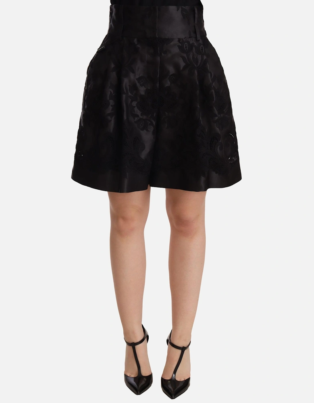 Dolce Gabbana Shorts Floral Embroidery Women - Black, 4 of 3