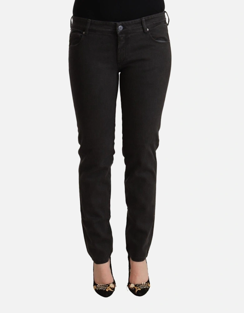 Low Waist Skinny Denim Jeans Women - Black Jeans