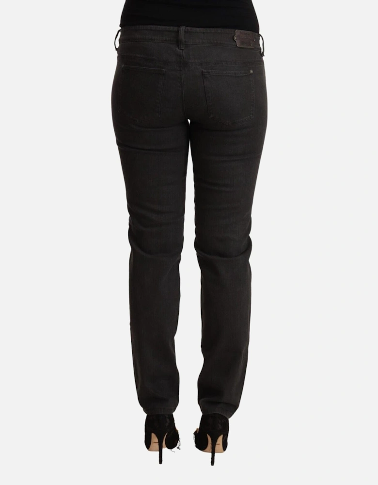 Low Waist Skinny Denim Jeans Women - Black Jeans