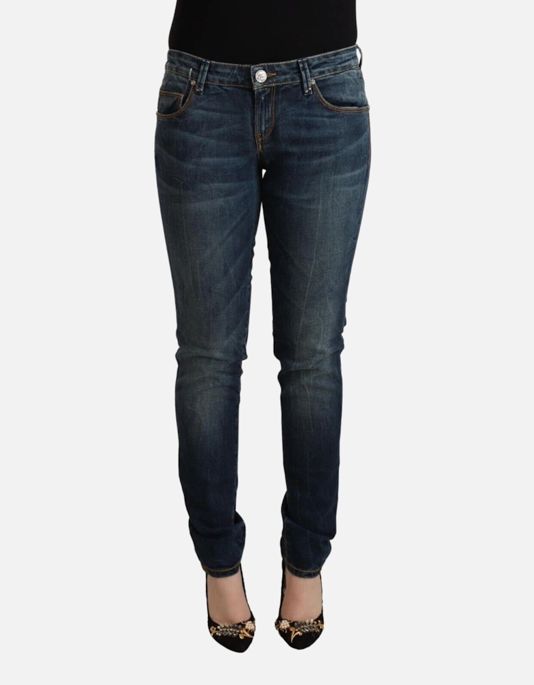 Slim Fit Low Waist Denim Jeans Women - Blue Jeans