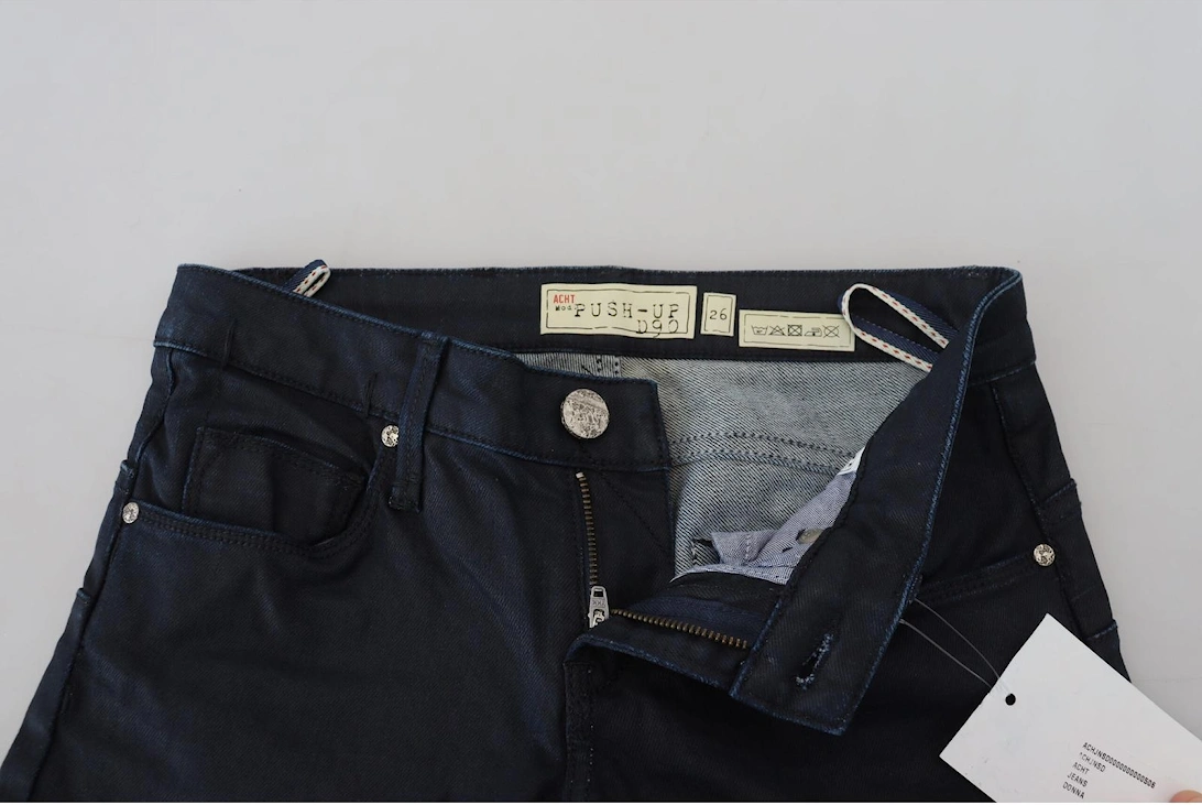 Low Waist Skinny Denim Jeans Women - Blue Jeans