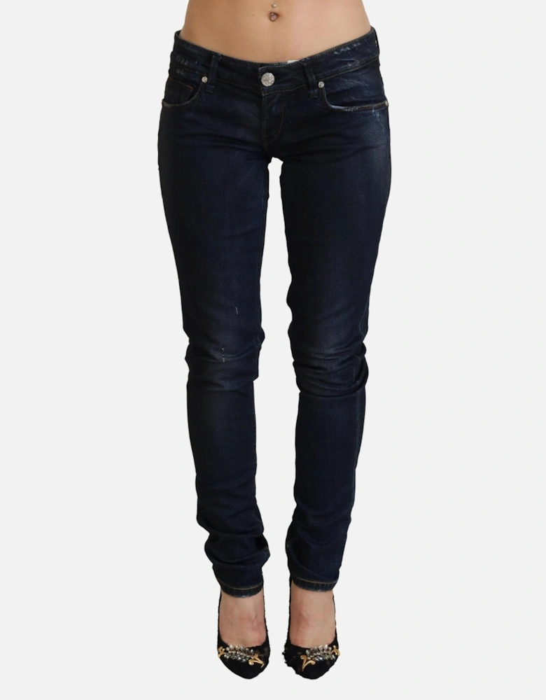 Low Waist Slim Fit Denim Jeans Women - Blue Jeans