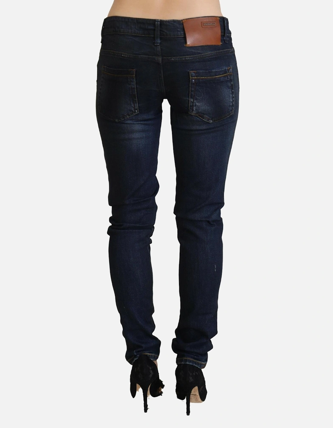 Low Waist Slim Fit Denim Jeans Women - Blue Jeans