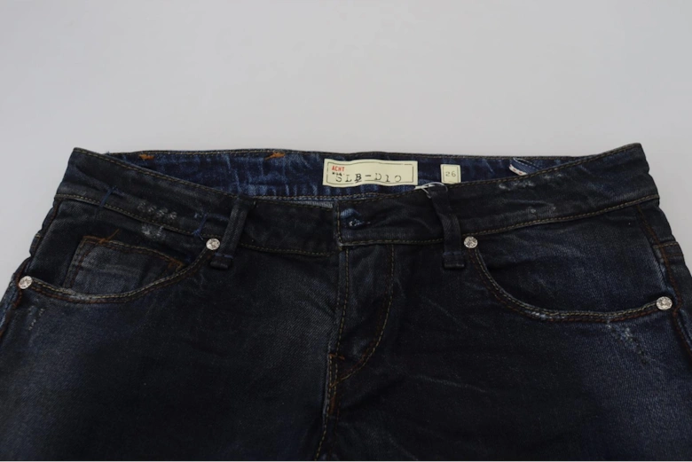 Low Waist Slim Fit Denim Jeans Women - Blue Jeans