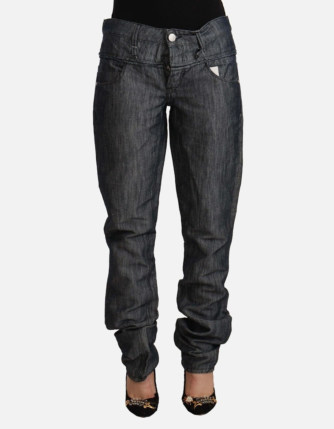 Relaxed Fit Jeans Dark Wash Women - Gray Jeans, 4 of 3