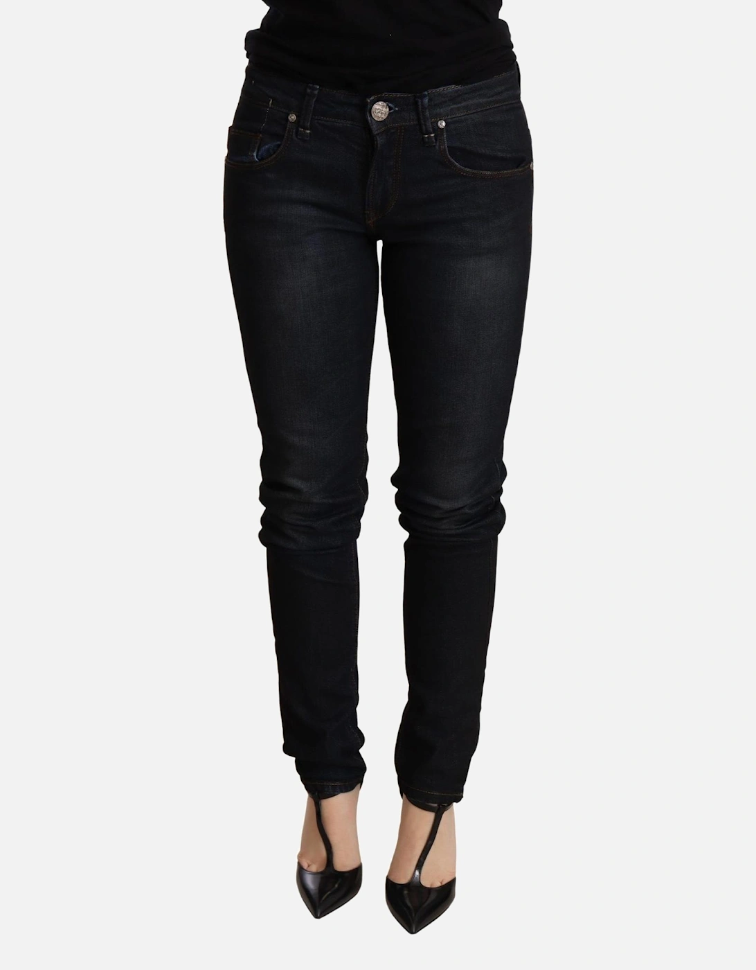 Skinny Jeans Dark Wash Women - Blue Jeans, 4 of 3