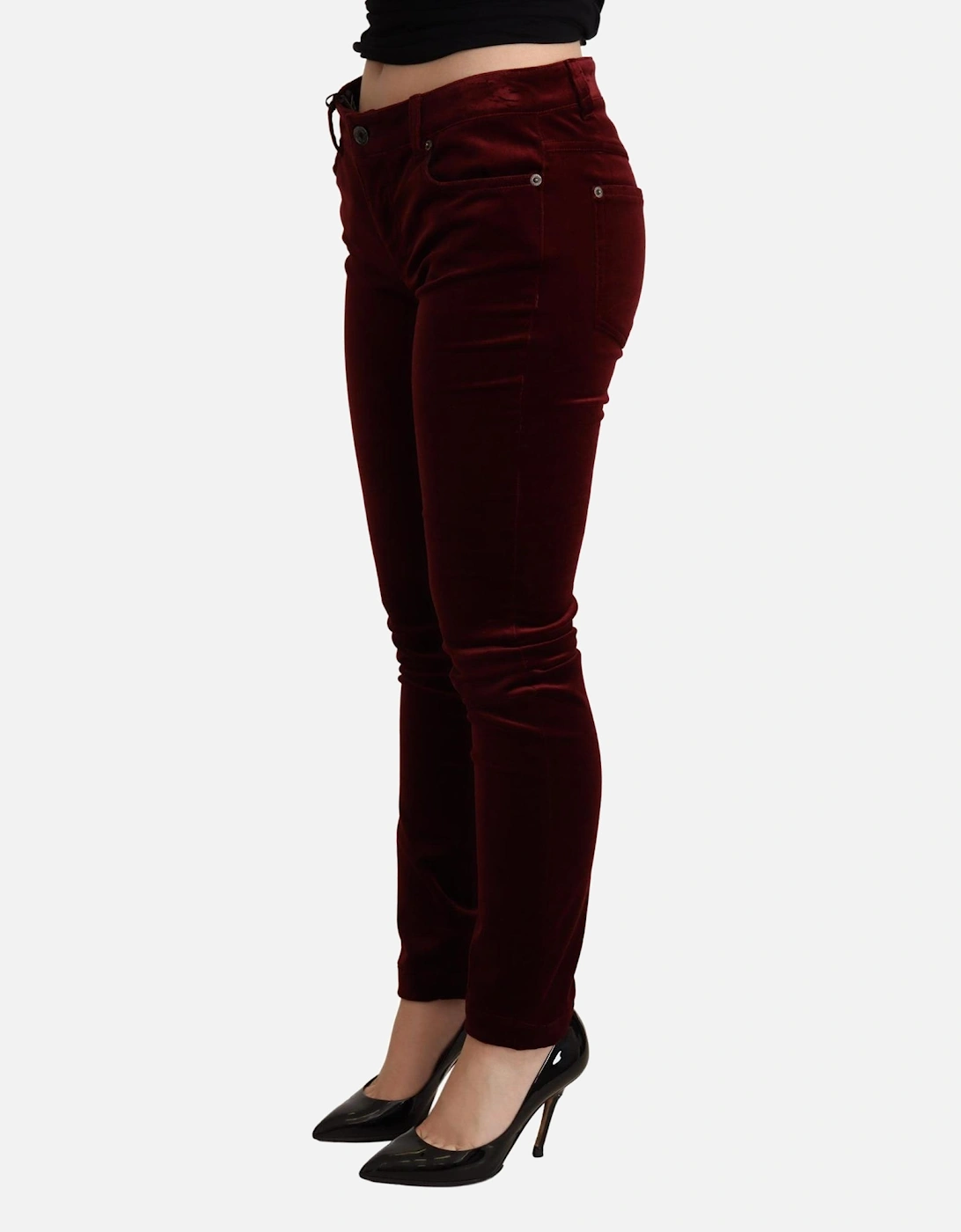 Velvet TrousersBurgundy Women - Red Jeans