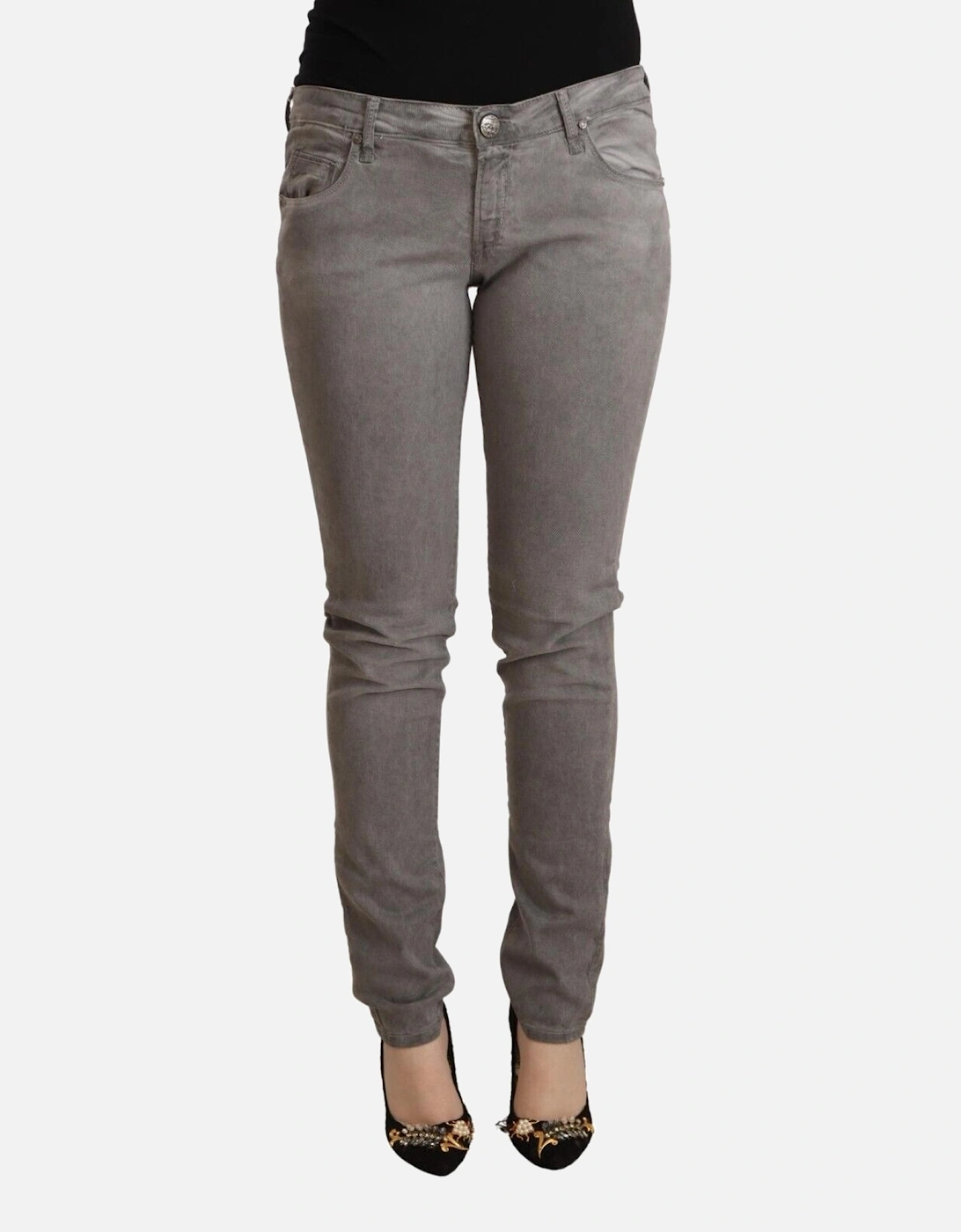 Grey Straight Leg Jeans Style PAN71841 Women - Gray Jeans, 4 of 3