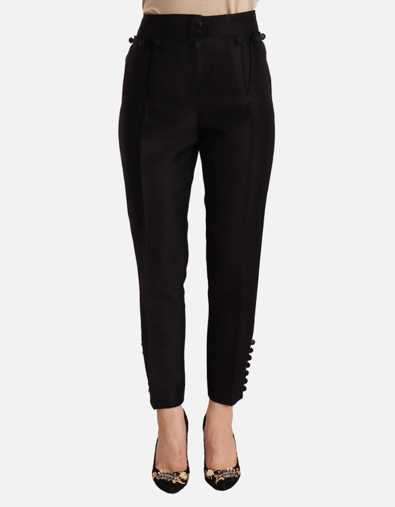 Cropped Trousers Women - Black Jeans