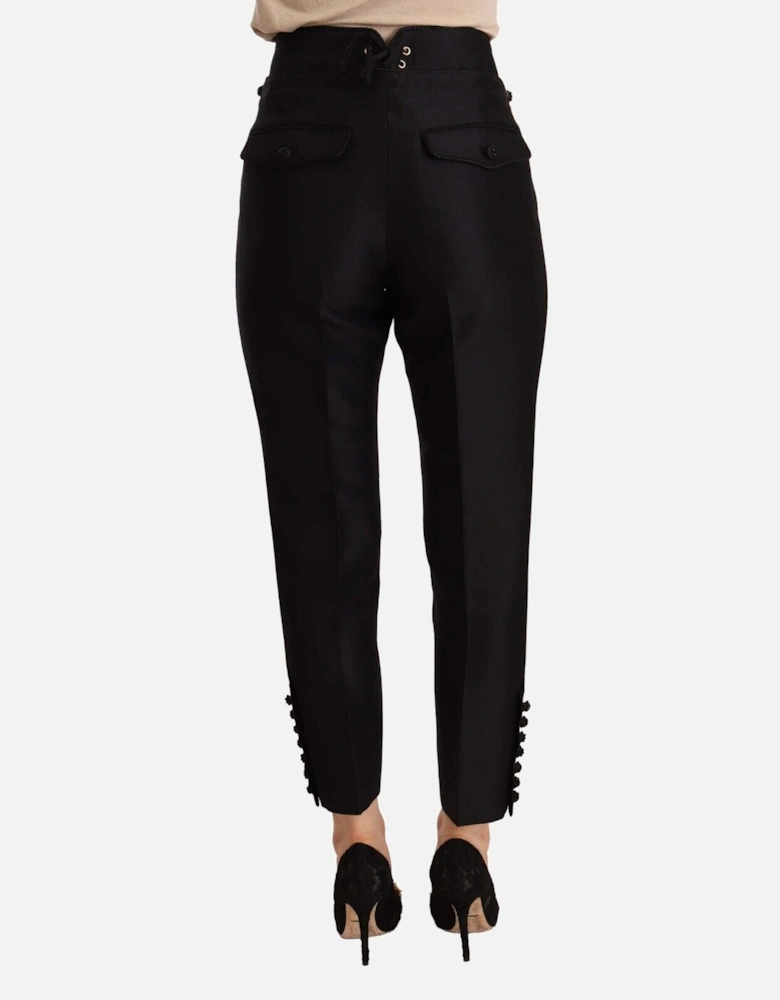Cropped Trousers Women - Black Jeans