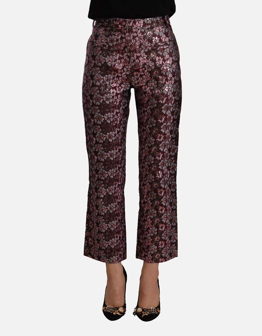 Cropped Floral Pants Women - Multicolor Jeans, 4 of 3