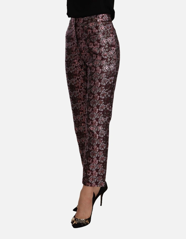 Cropped Floral Pants Women - Multicolor Jeans