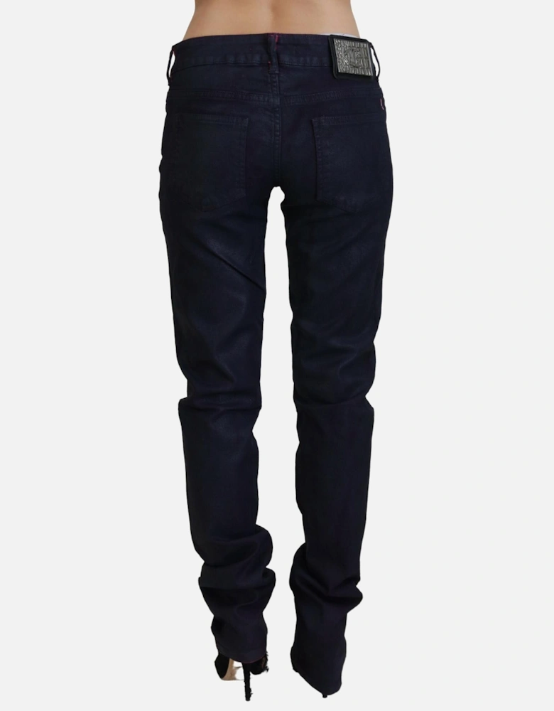 Cavalli Coated Skinny Jeans Navy Women - Black Jeans