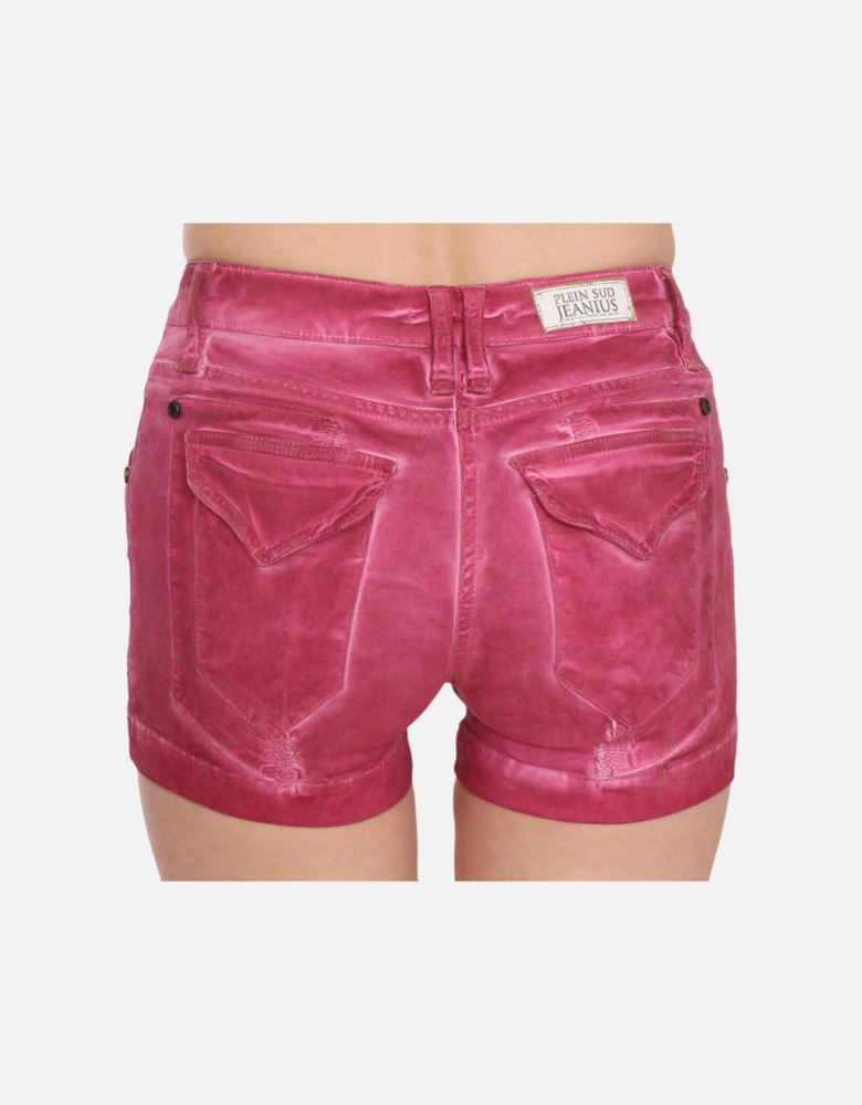 PAN70241 Pink Denim Shorts Women