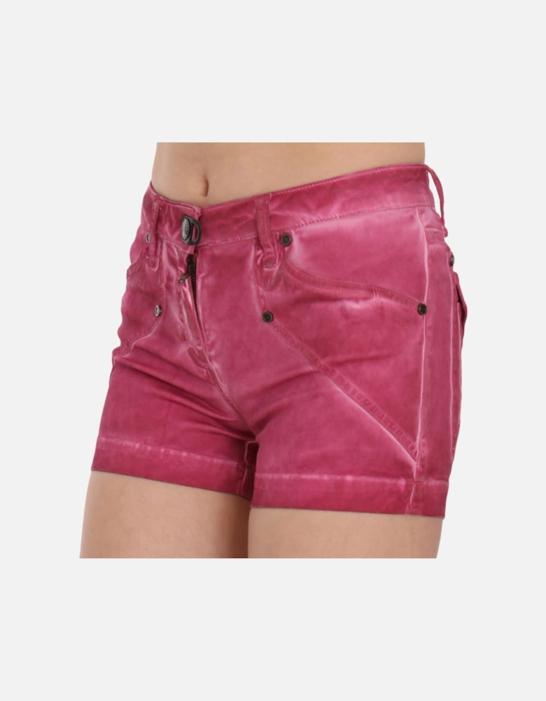PAN70241 Pink Denim Shorts Women