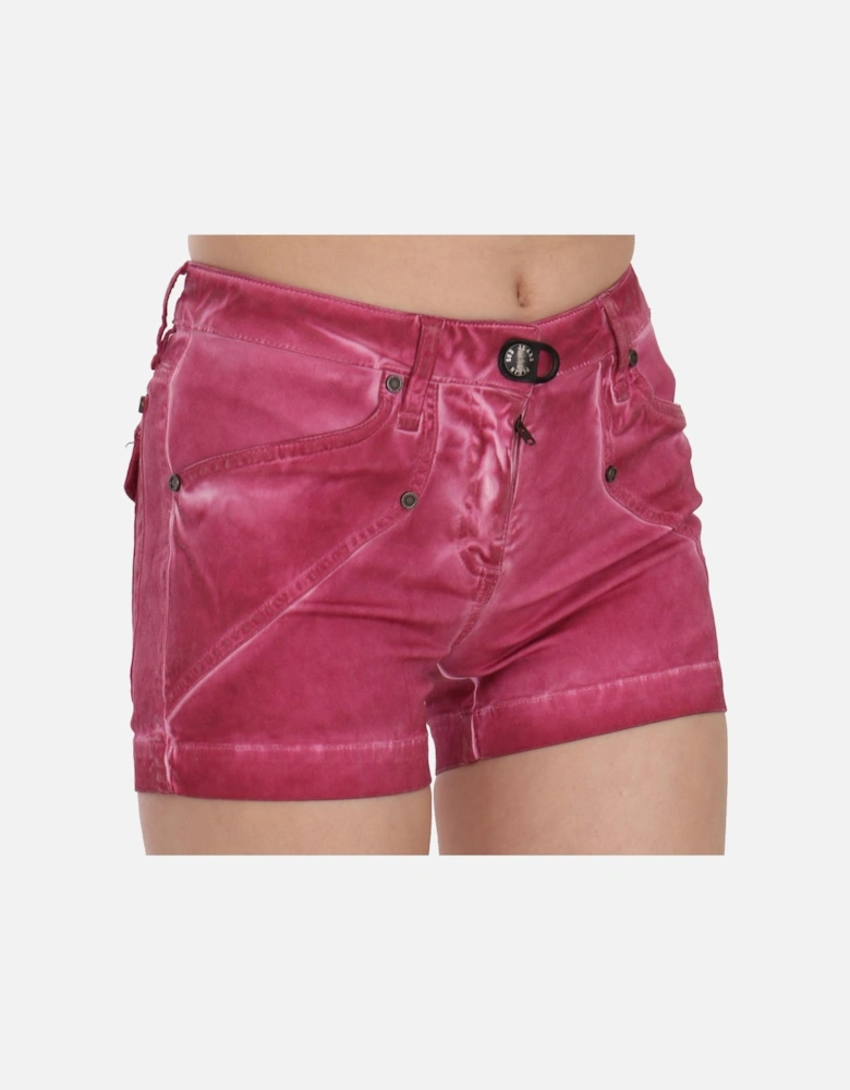 PAN70241 Pink Denim Shorts Women