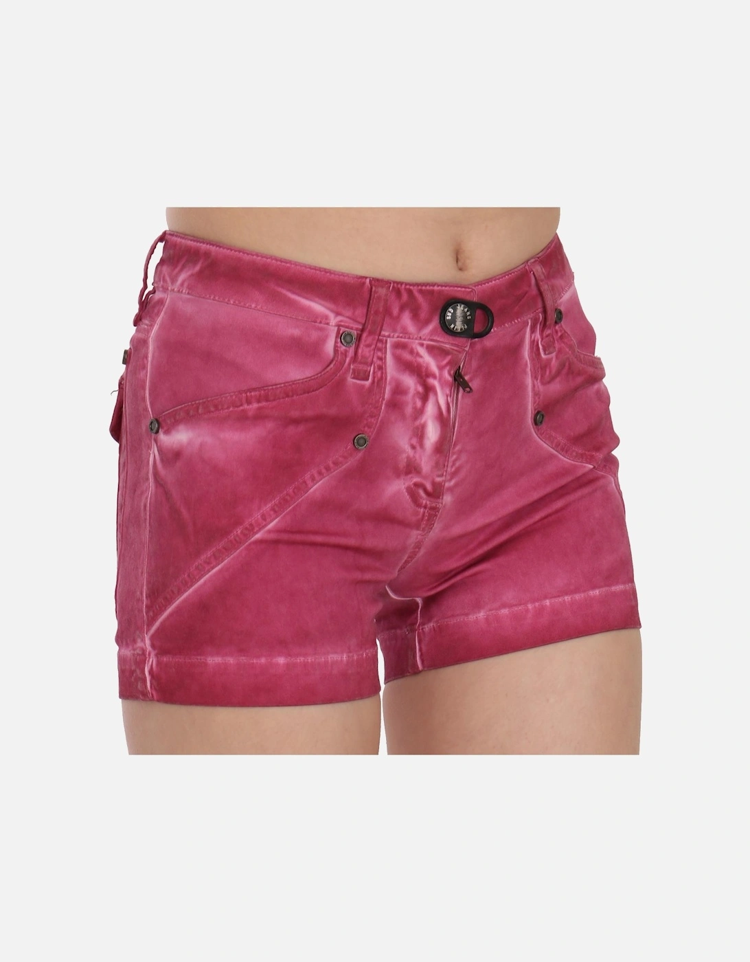 PAN70241 Pink Denim Shorts Women