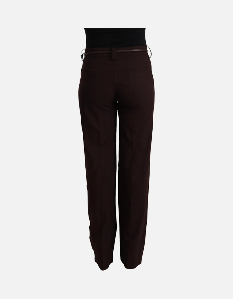 PAN72124 Brown Straight Leg Pants Women - Black Jeans