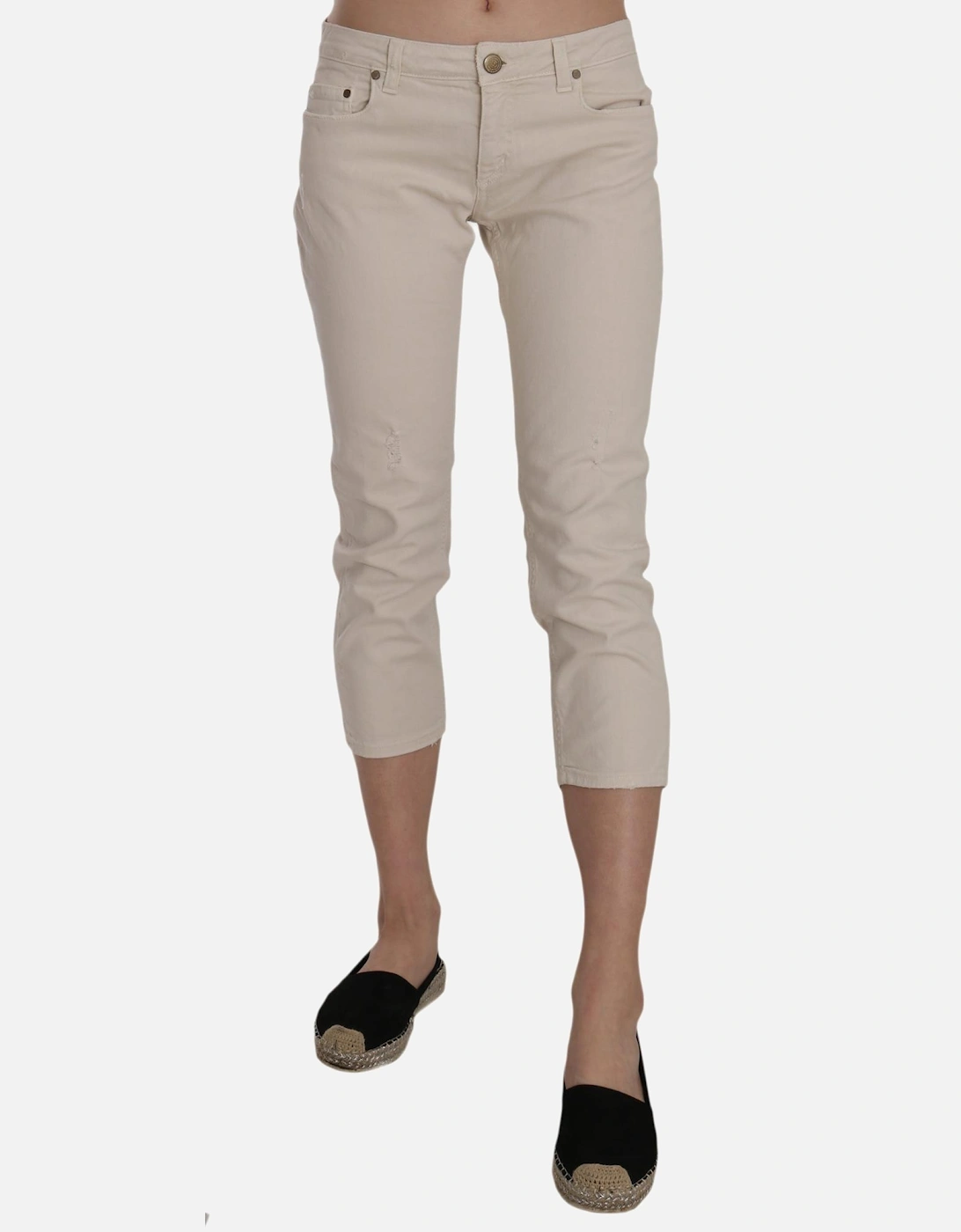 Cropped Jeans PAN70211 Women - Beige Jeans, 5 of 4