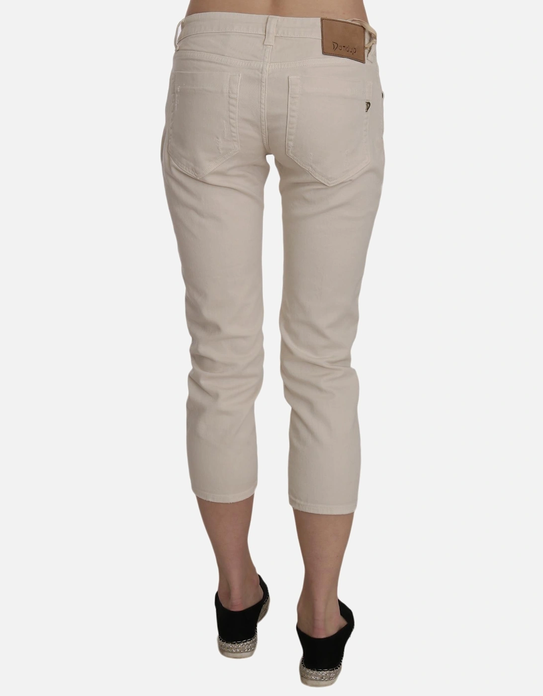 Cropped Jeans PAN70211 Women - Beige Jeans