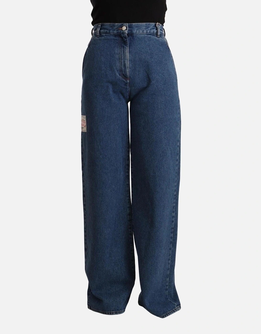 Wide Leg Jeans Denim Pants Women - Blue Jeans, 4 of 3