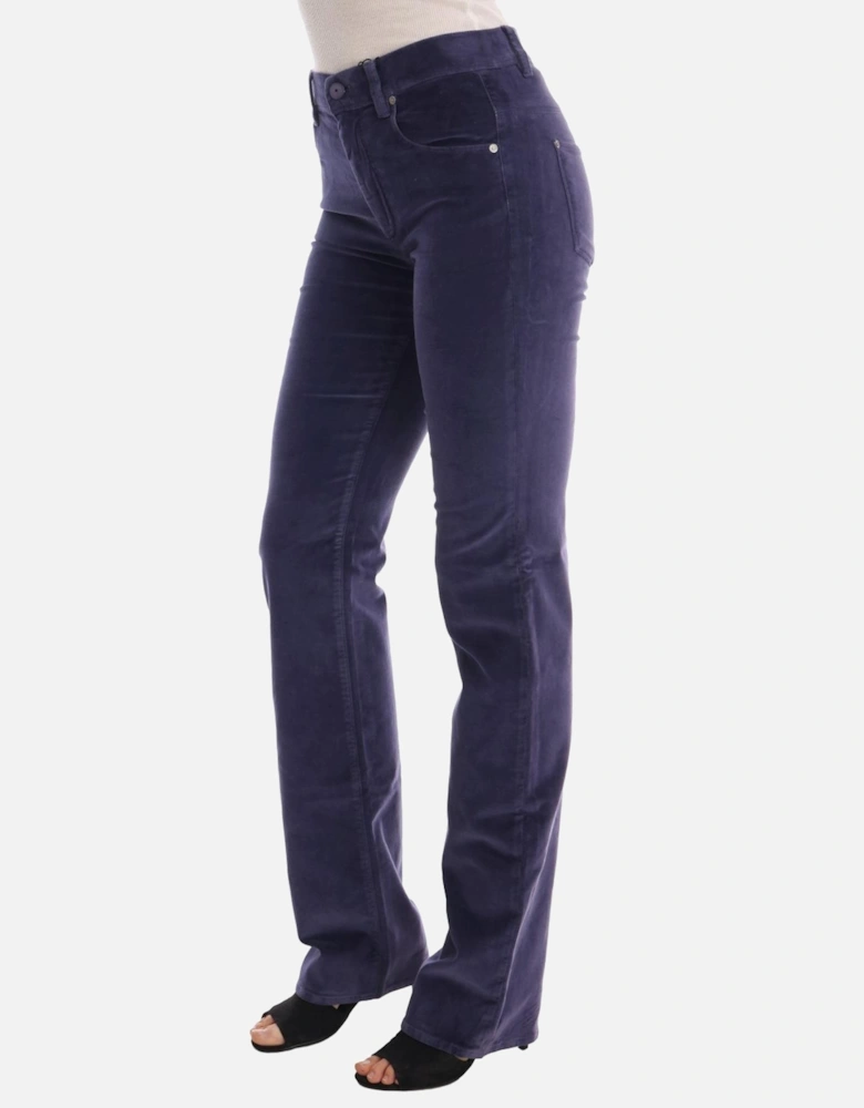 Velvet Bootcut Pants Women - Purple Jeans