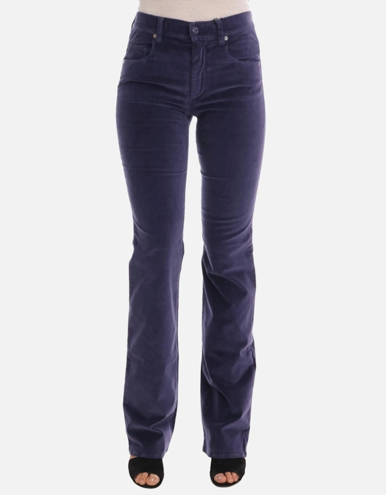 Velvet Bootcut Pants Women - Purple Jeans