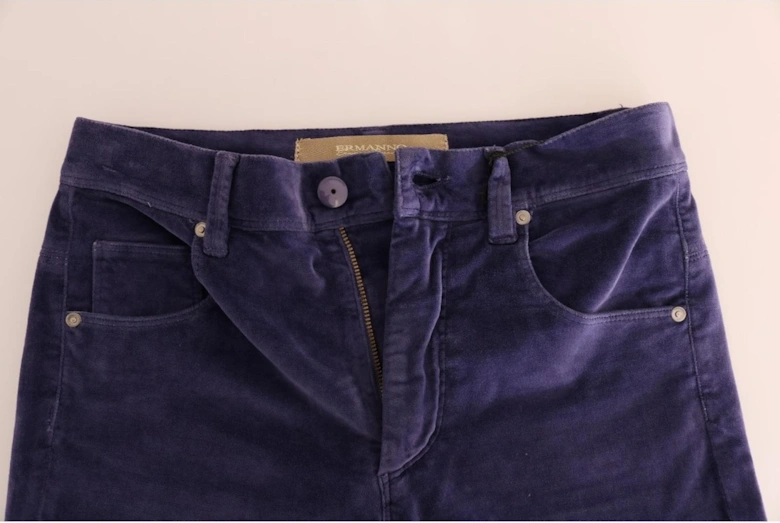 Velvet Bootcut Pants Women - Purple Jeans
