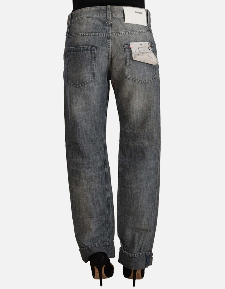 Boyfriend JeansRelaxed FitCuffed Hem Women - Gray Jeans