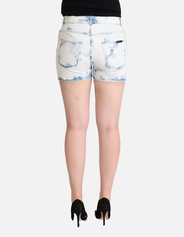 Dolce Gabbana TieDye Denim Shorts Women - White