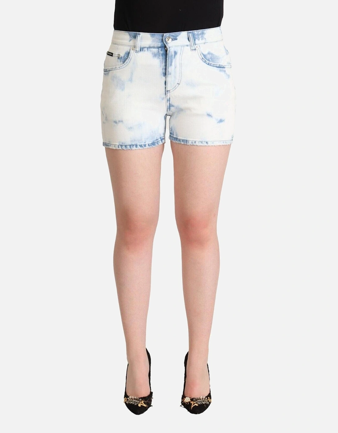 Dolce Gabbana TieDye Denim Shorts Women - White, 4 of 3