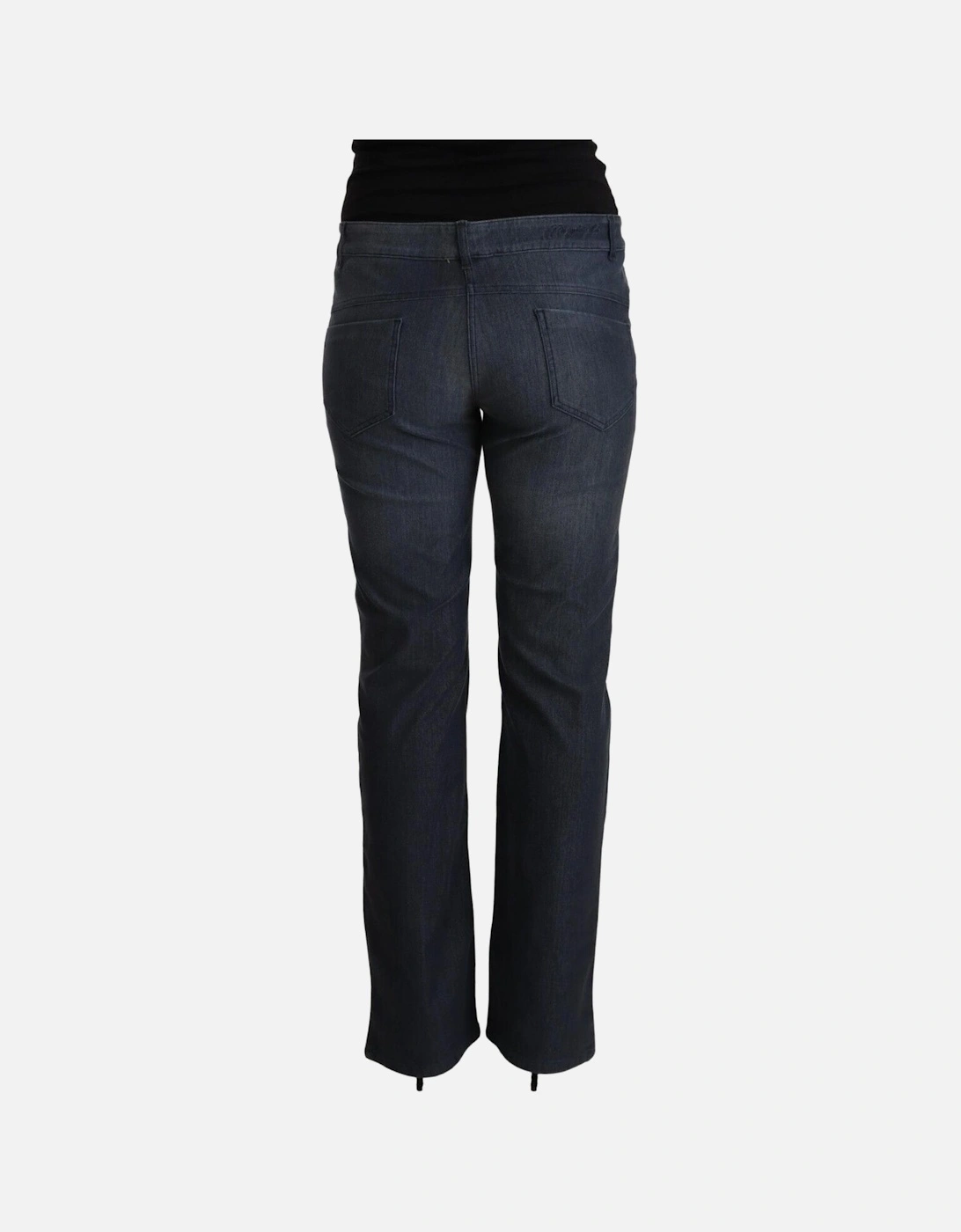 Straight Cut Low Waist Denim Jeans Women - Blue Jeans