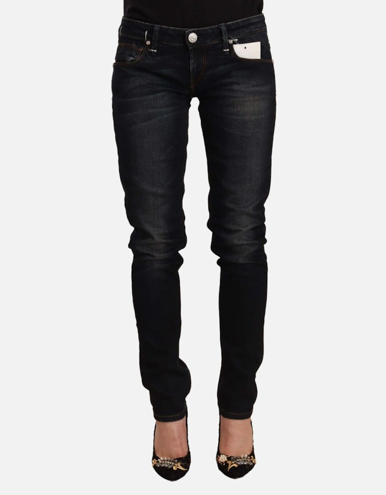 Low Waist Skinny Denim Jeans Women - Black Jeans