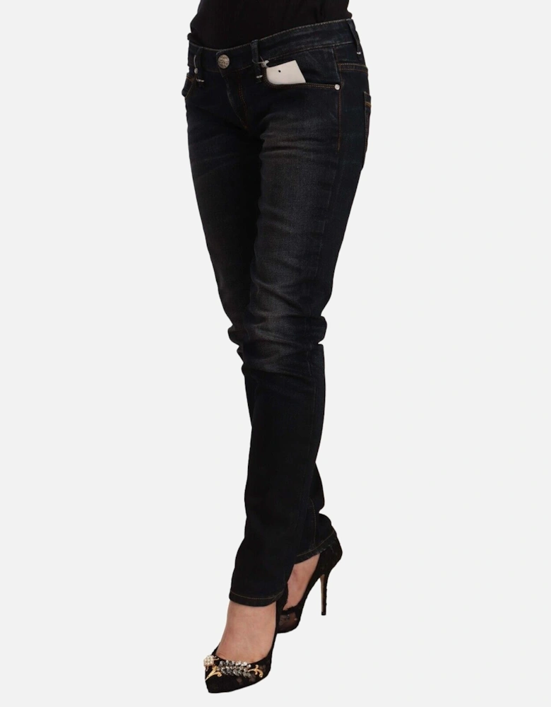 Low Waist Skinny Denim Jeans Women - Black Jeans