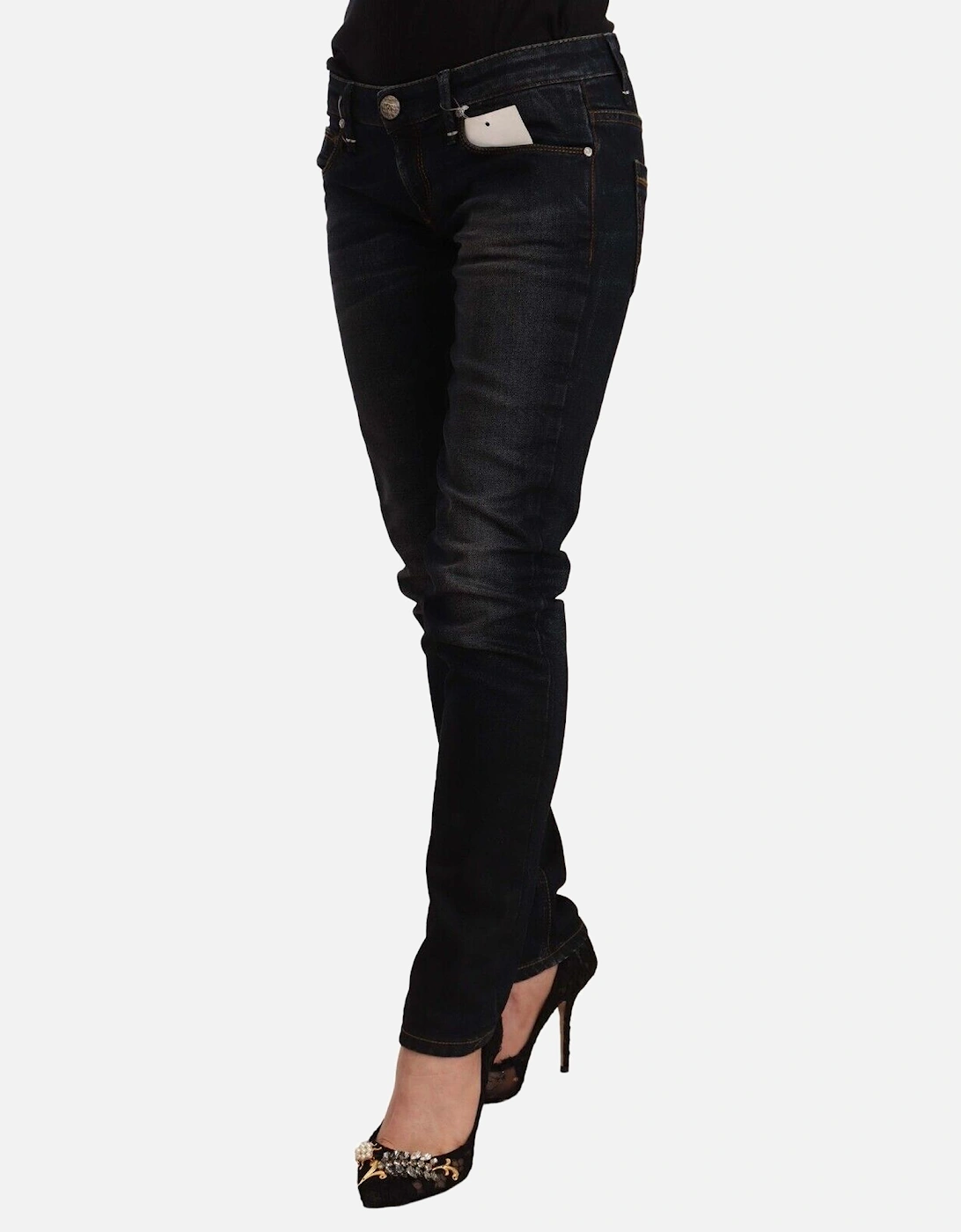 Low Waist Skinny Denim Jeans Women - Black Jeans