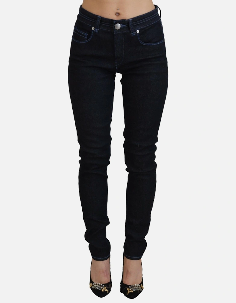 Low Waist Slim Fit Denim Jeans Women - Blue Jeans