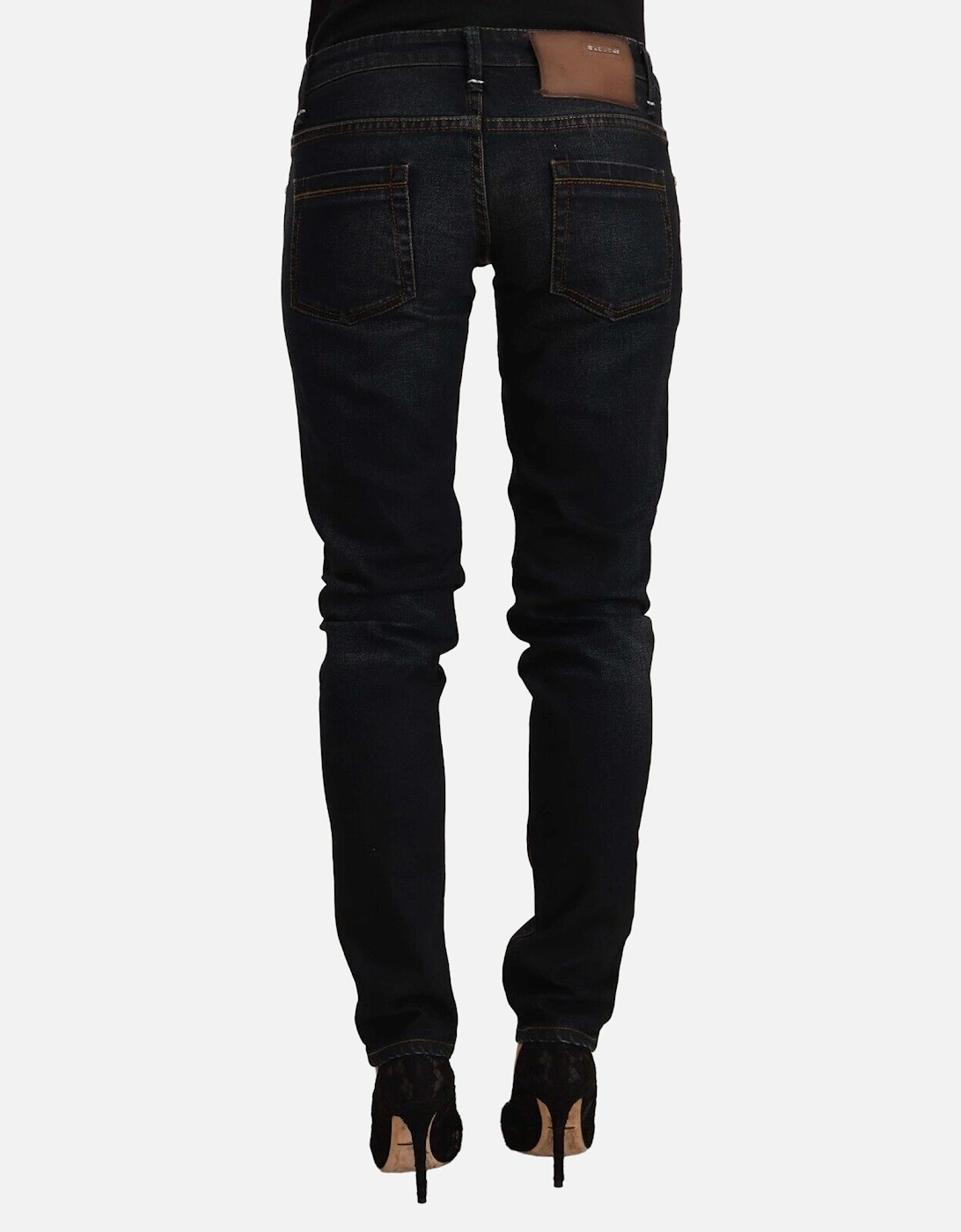 Low Waist Skinny Denim Jeans Women - Black Jeans
