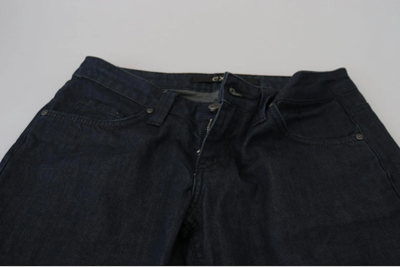 Low Waist Denim Straight Fit Cotton Jeans Women - Blue Jeans